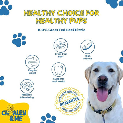 CHARLEY & ME Premium Bully Sticks for Dogs - 100% Natural Beef Dog Treats, Long-Lasting Dog Chew for Aggressive Chewers, Nutritious Joint Support for Dogs 6 Inches (Pack of 12)