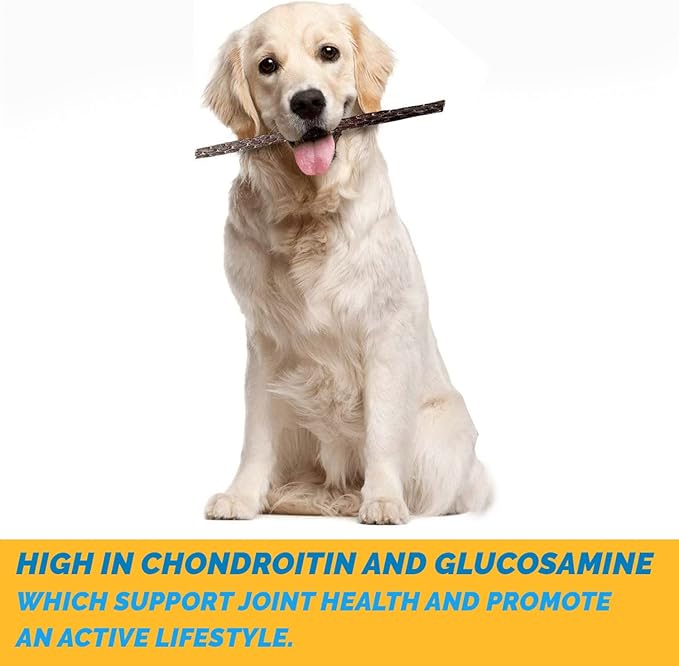 Esophagus Dog Treats - Large Gullet sticks for dogs (12 Inches - 20 Count) 100% Natural beef jerky for Medium to Large Dogs