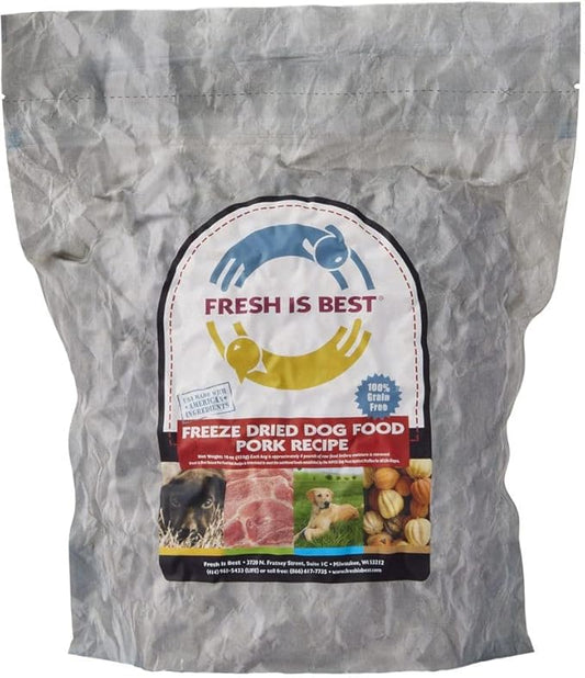 Fresh Is Best - Freeze Dried Raw Dog Food - Pork, 8 Ounces