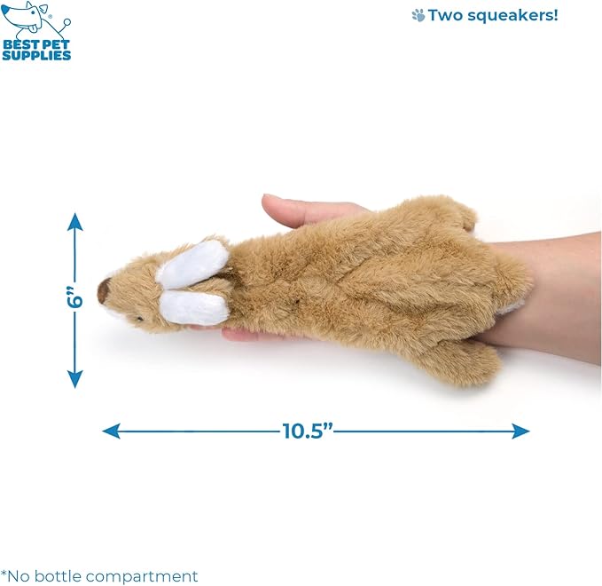 Best Pet Supplies Stuffing Free Squeaky Dog Toys for Small Dogs, Medium Dogs, and Large Dogs, Durable, Best Dog Chew Toy for Teething Puppy, Indoor Play - Hare, Pig, Small