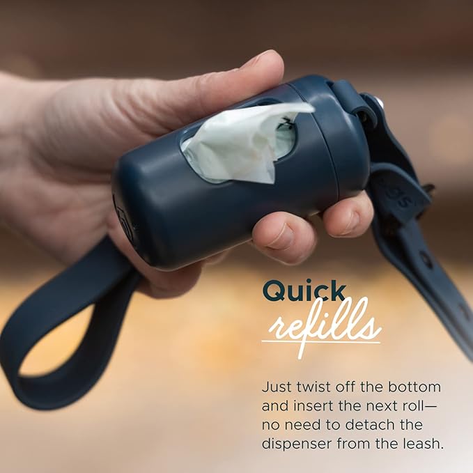 Diggs Dog Poop Bag Dispenser, Dog Poop Bag Holder for Leash - Metal Snap Leash Clip - Case for Poop Bags - Dog Poop Bags -Doggie Bag Holder