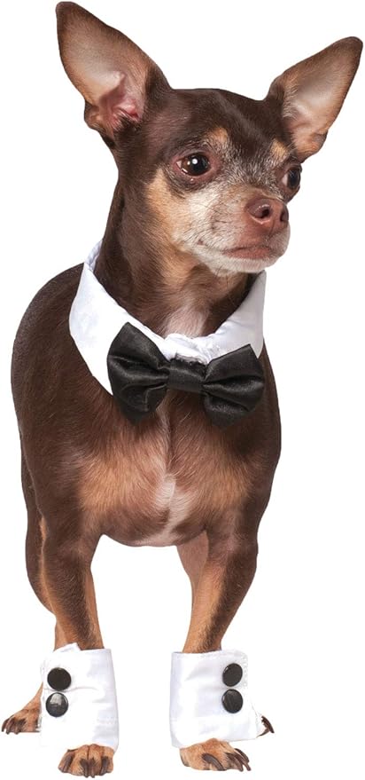Rubie's Bowtie and Cuff Set Pet Accessories, Small/Medium