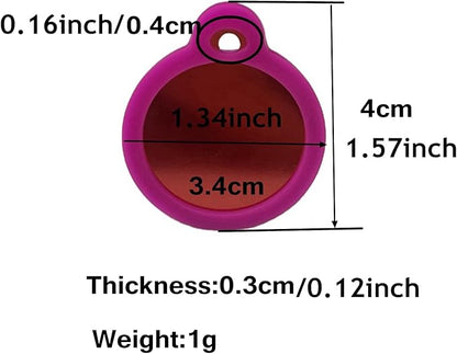 6 Pack Silicone Circle Dog tag Silencer Quiet Noisy pet tag Sleeve Round Personalized pet ID Tags Protector Lightweight pet tag Silencer with 6 Colors
