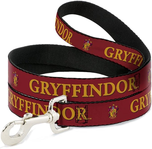 Dog Leash Harry Potter Gryffindor Crest Black Red 4 Feet Long 1.5 Inch Wide
