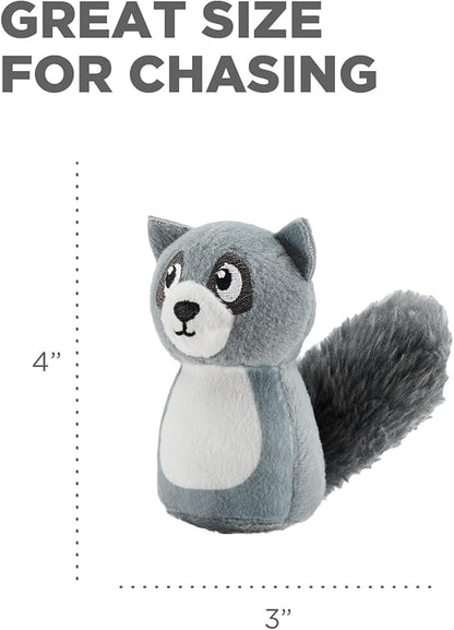 Outward Hound Squeakin' Racoon Hide A Puzzle Plush Replacement Dog Toys - 3 Pack