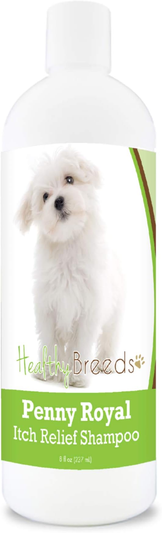 Healthy Breeds Maltese Penny Royal Itch Relief Shampoo - Stop The Scratching & Relieve The Itch with Essential Oils of Eucalyptus & Cedarwood - Mint Scent - 8 oz