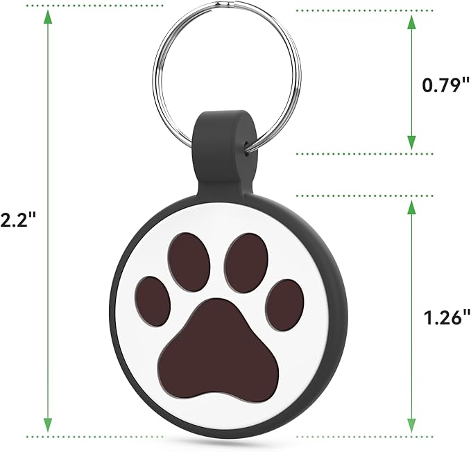 Personalized Dog Tag, Laser Engraving QR Code, Silicone Dog ID Tag, Pet Online Profile, Scan QR Code Send Location, Collar Harness Accessories (Medium to Large Breeds - 1.25", Black & Blue)