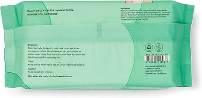 Wild One, Eucalyptus Natural Dog Grooming Wipes, Cruelty-free, resealable lid, 70 wipes per pouch, 210 Count
