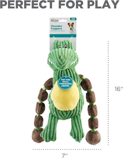 Charming Pet Thunda Tugga Gator Plush Squeaky Dog Tug Toy