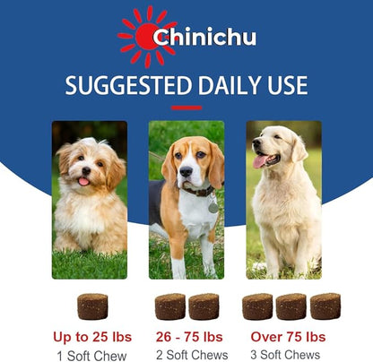 Probiotics for Dogs - Digestive Enzymes for Gut Flora, Digestive Health, Diarrhea & Bowel Support - Dog Supplement Soft Chew for Pet Immune System - Clinically Studied DE111 - Duck Flavor