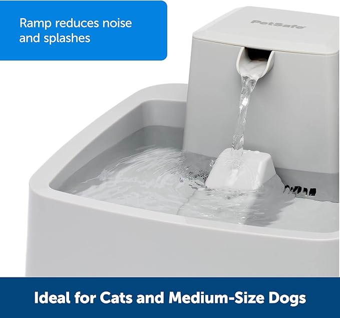 PetSafe Drinkwell Cat Water Fountain - Automatic Dog Water Bowl - Great for Multiple Pets - Pump and Water Filter Included - Dishwasher Safe - Easy Clean Pet Dish - Water Dispenser - 1 Gallon/128 oz