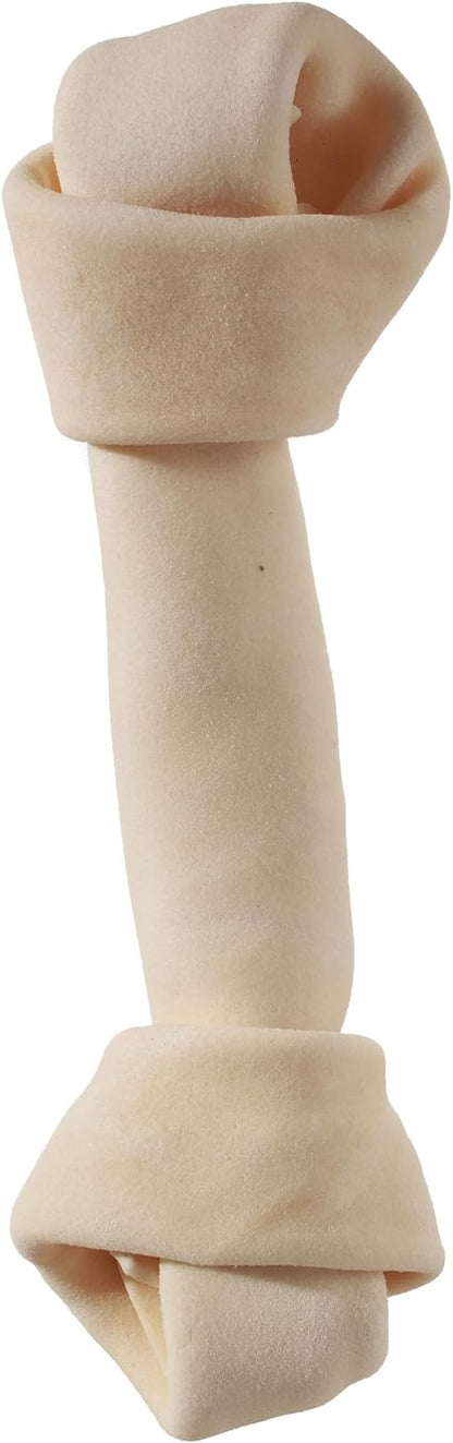 Natural Rawhide Bones for Dogs, Long Lasting Dog Chews, White Knotted Bones Chew Treats 6”-7” (Pack of 5) (50860)