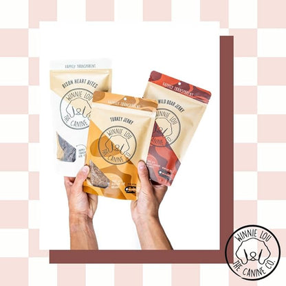 WINNIE LOU Jerky Organic Jerky Dog Treats Made in The USA – Human Grade Dog Treats – Dog Jerky Treats – All Natural Dog Treats – Healthy Dog Treats (Wild Boar)