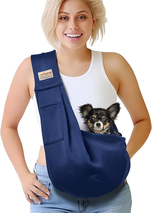 Dog Carrier Sling - Stylish and Convenient - Comfortable Dog Purse for Traveling - Secure Bag for On-The-Go Pet Parents - Perfect for Small Dogs - Fashionable and Functional - stay Hands-Free