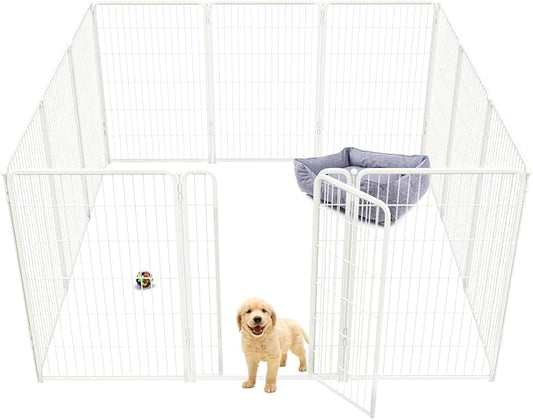 FXW Homeplus Dog Playpen Designed for Indoor Use, 45" Height for Large Dogs, White│Patented