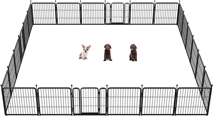 FXW Rollick Dog Playpen for Yard, RV Camping│Patented, 24 inch 24 Panels