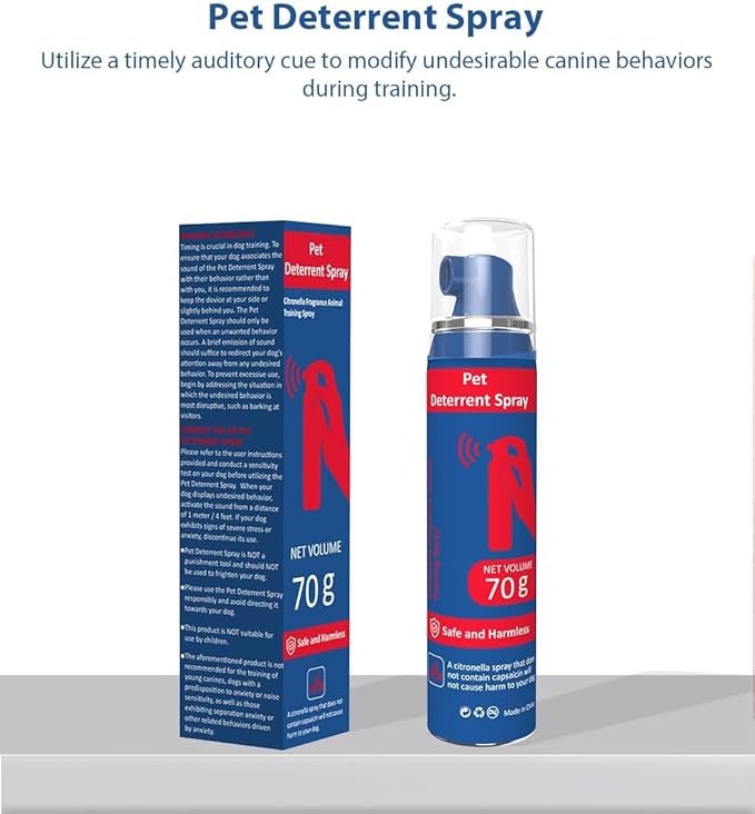 Pet Instructor Spray for Dog, 70ml Spray Corrector Dog Trainer, Safe Humane & Effective Stop Barking, Jumping Up, Food Stealing, Dog Fights & Attacks, Help Stop Unnecessary Dog Behaviour (1 Pack)