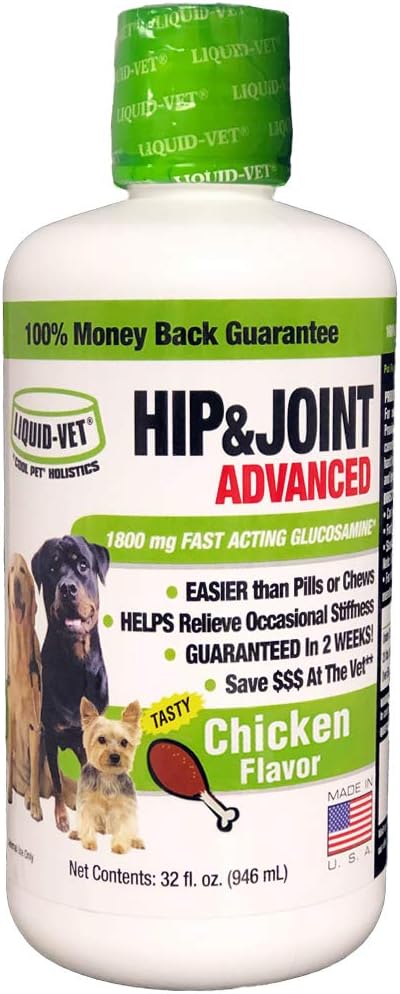 K9 Hip & Joint Advanced Formula, Chicken Flavor, 32 oz (LVDJA-CH-04PK-32U)