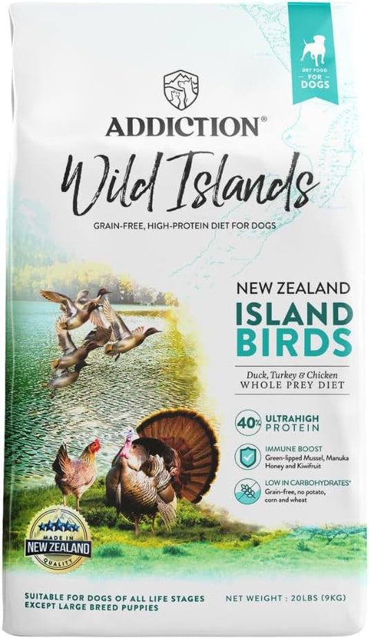 Addiction Wild Islands Island Bird Premium Duck Turkey & Chicken Dry Dog Food - 20 lb