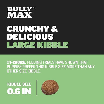 Bully Max Puppy Food 24/14 High Protein & Growth Formula - Dry Dog Food with Lamb & Rice for Small & Large Breed Puppies - Natural, Slow-Cooked, Sensitive Stomach Pet Food - 15lbs (3 bags, 5 lbs each)