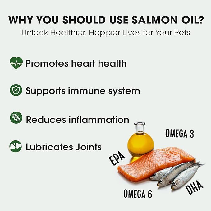 Wild Alaskan Salmon Oil for Dogs and Cats by Iceland Pure | 1,043 mg of Omega-3 per Teaspoon | Salmon Oil & Pollock Blend | BPA-Free Brushed Aluminum Epoxy Coated Bottle with Pump - 17 oz
