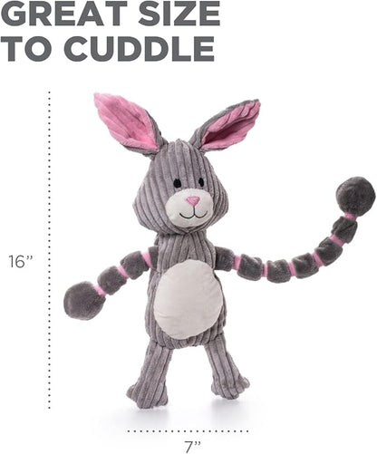 Outward Hound Thunda Tugga Bunny Plush & Squeaky Dog Tug Toy
