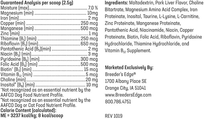 Breeder's Edge B Strong Powder, B-Complex Vitamins- 300 gm