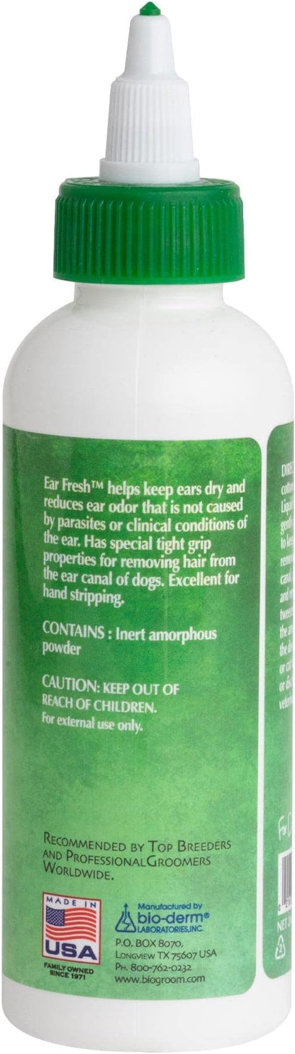Bio-Groom Ear-Fresh Dog Grooming Ear Powder – Cat & Dog Ear Cleaner, Dog Bathing Supplies, Puppy Wash, Cruelty-Free, Made in USA, Ear Powder for Dogs – 24 g 1-Pack