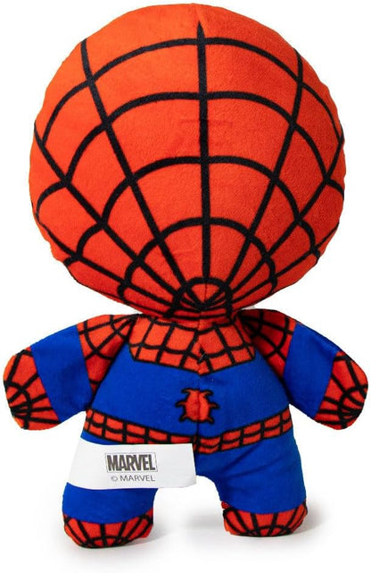 Buckle-Down Dog Toy, Marvel, Plush Squeaker Spider Man Kawaii Standing Pose, Multi Color, 8" x 6", DTPT-SPDCZ