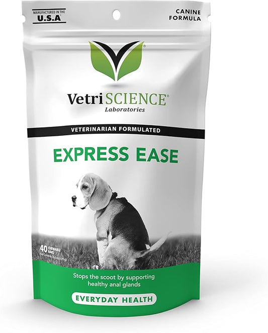 VETRISCIENCE Laboratories 40 Count Express Ease, Anal Gland and Digestive Support Bar