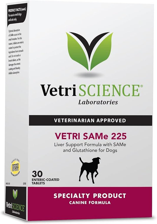 VetriScience Vetri SAMe 90 Liver Health Supplement for Dogs – S-Adenosyl Methionine Tablets for Dogs, Support Liver Health, Function, and Detox