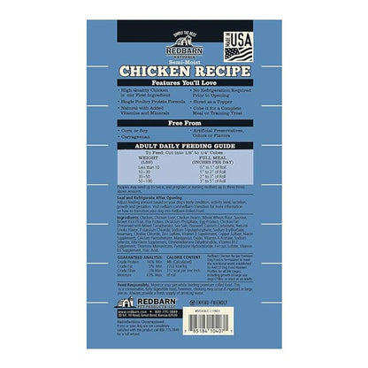Redbarn 4lb Chicken Recipe Rolled Food | Natural Ingredients with Added Vitamins & Minerals - Shelf Stable Food, Topper or Training Reward | Made in USA (Pack of 1)