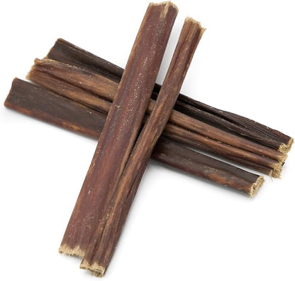 Best Bully Sticks 6 Inch Gullet Thin Stick Dog Treats (25 Pack) - All-Natural Beef Dog Treats - Hollow, Quick Chew Snack for all Dogs - Great for Teething Puppies, Senior Dogs, Light Chewers