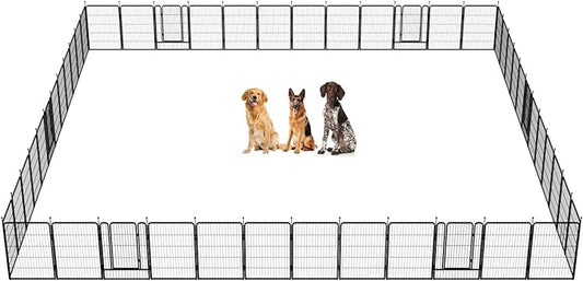 FXW Rollick Dog Playpen for Yard, RV Camping│Patented, 40 inch 48 Panels