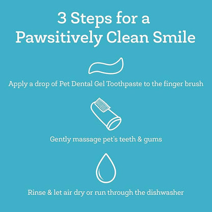 Oxyfresh Premium Pet Toothbrush – Easy Dog Teeth Cleaning – Helps Remove Plaque & Tartar – Gentle on Gums – includes 6 Soft Cat & Dog Finger Toothbrushes (Large)