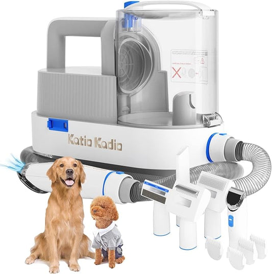 Dog Grooming Vacuum Kits with Multiple Tools - Electric Clipper, Hair Dematting and Shedding, 2.5L Large Capacity Dustbin, 10Kpa Suction, Low Noise - Pet Hair Solution for Dogs and Cats Pet Gifts