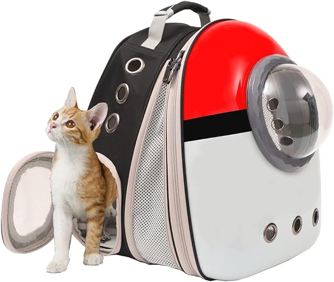 Front Expandable Cat Backpack Carrier, Fit up to 20 lbs, Space Capsule Astronaut Cat Bubble Backpack