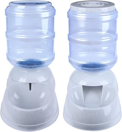 Automatic Pet Feeder and Water Dispenser Gravity Feeder and Waterer Set, 3 Gallon/11L Water Large Capacity,12 Pound Food Capacity