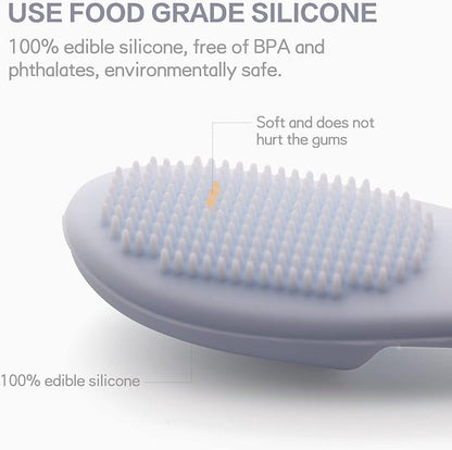CONSIO 4Pcs Dog Finger Toothbrush, Use Food Grade Silicone,Easy Teeth Cleaning, Dental Care for Puppies, Cats and Small Pets