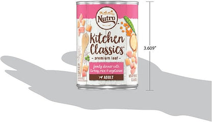 NUTRO PREMIUM LOAF Adult Natural Grain Free Wet Dog Food Healthy Turkey, Sweet Potato & Green Bean Recipe, 12.5 oz. Cans (Pack of 12)