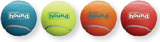 Outward Hound Squeaker Ballz Fetch Dog Toy, XS - 4 Pack