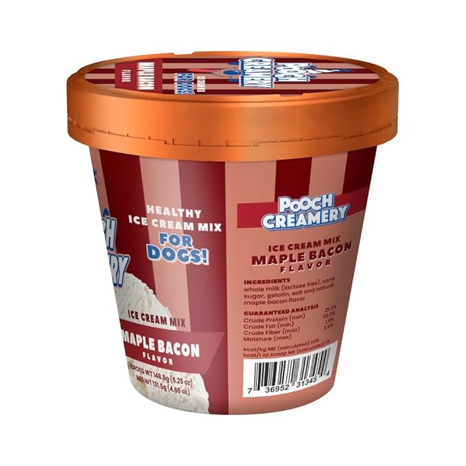 Pooch Creamery Ice Cream Mix for Dogs - Maple Bacon …
