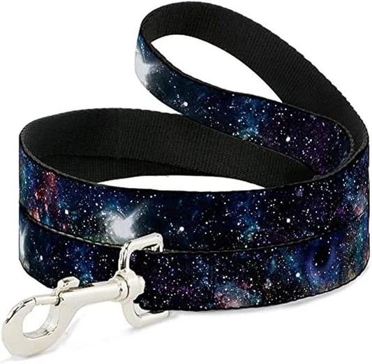 Buckle-Down Pet Leash - Galaxy Collage - 6 Feet Long - 1" Wide
