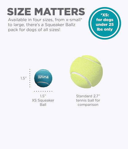Outward Hound Squeaker Ballz Fetch Dog Toy, XS, 8-Pack