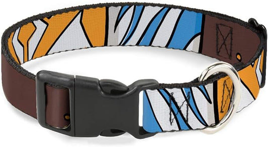 Star Wars Pet Collar, Dog Collar Plastic Buckle, Star Wars The Clone Wars Ahsoka Tano Bounding Elements, 9.5 to 14.5 Inches 0.5 Inch Wide