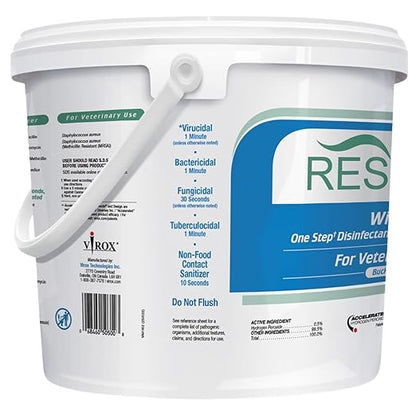 REScue One-Step Disinfectant Cleaner & Deodorizer Wipes for Vet Use – For Kennels, Litter Boxes & More – Extra Large Wipes, 160-Count Wipes Bucket