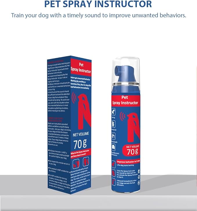 Gutes Leben Dog Instructor Spray, 70ml Spray Corrector Dog Trainer, Safe Humane & Effective Stop Barking, Jumping Up, Food Stealing, Dog Fights & Attacks, Help Stop Unnecessary Dog Behaviour (4 Pack)