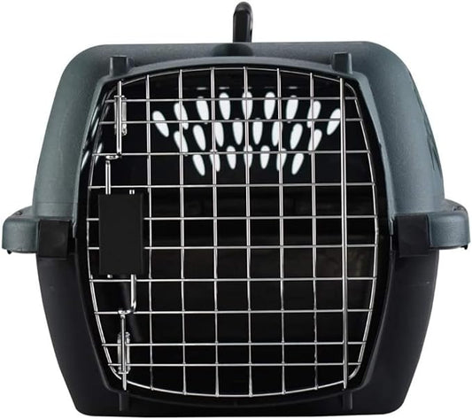 Petmate Pet Porter Dog Kennel 23", Dark Gray & Black, for Pets up to 15lbs, Made in USA