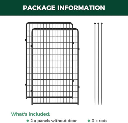 FXW Rollick Dog Playpen for Yard, RV Camping│Patented, 50 inch 2 Panels