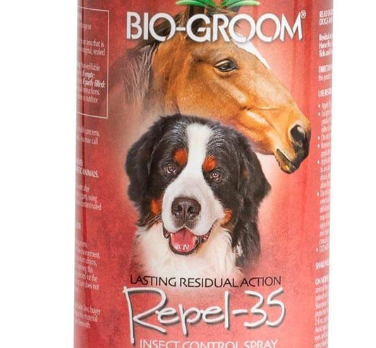 Bio-Groom Repel-35 Flea & Tick Dog Spray – Flea and Tick Prevention for Dogs, Cat Flea Treatment, Cruelty-Free, Made in USA, Natural Tick Repellent, Fly Spray for Horses – 16 fl oz 1-Pack